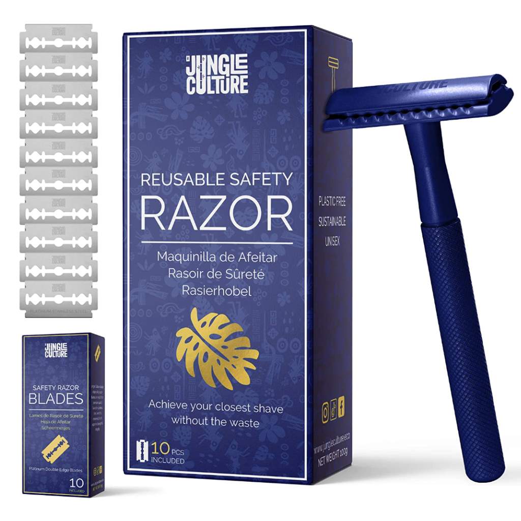 Safety Razor - Reusable Metal Razors (Unisex): Azure (Blue)