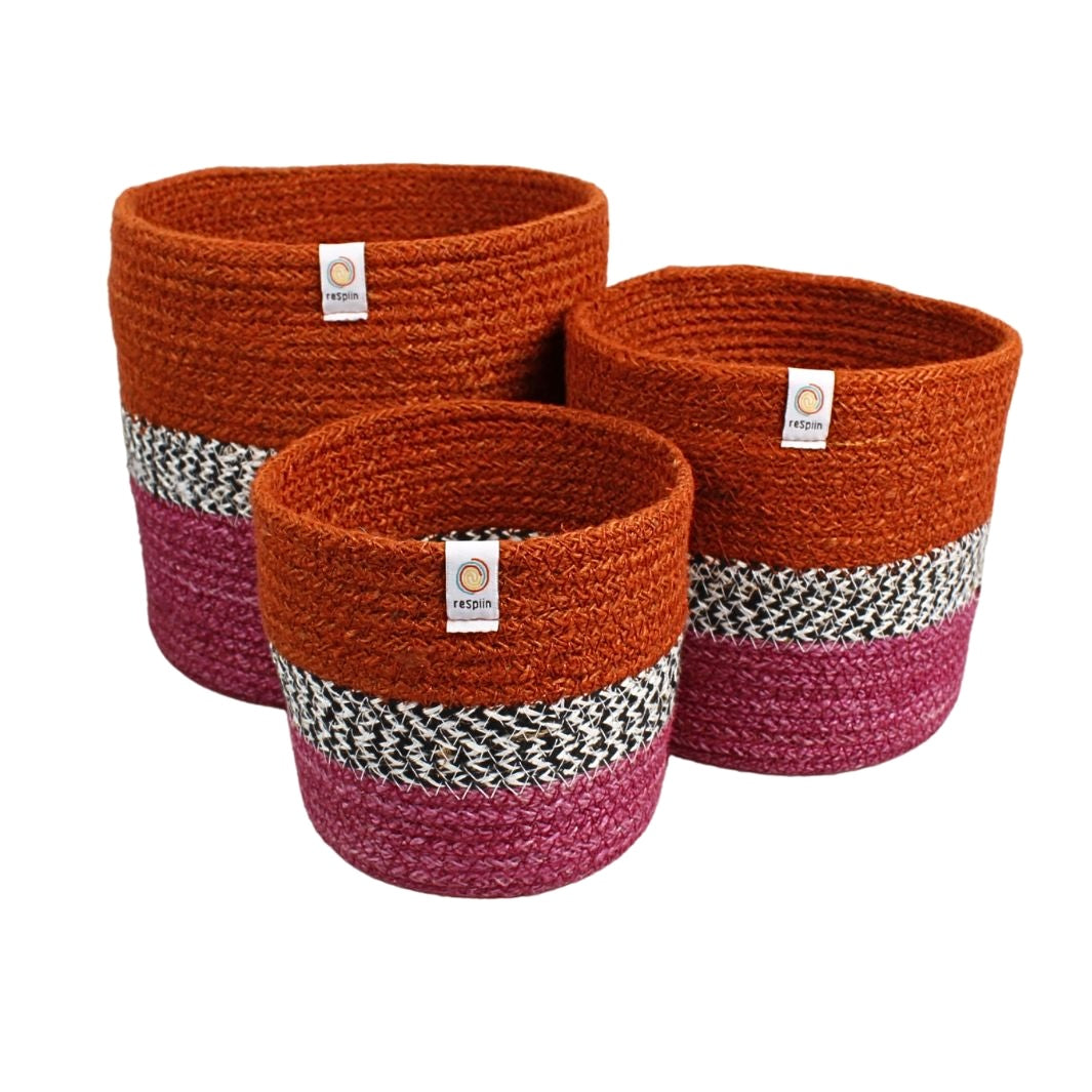 Respiin Jute Tall Basket Set