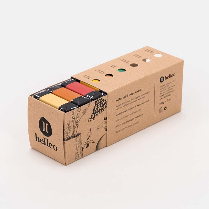 Olive oil soaps Gift pack - Mini Olive Oil Soap 6 Pack – 6 x 30g