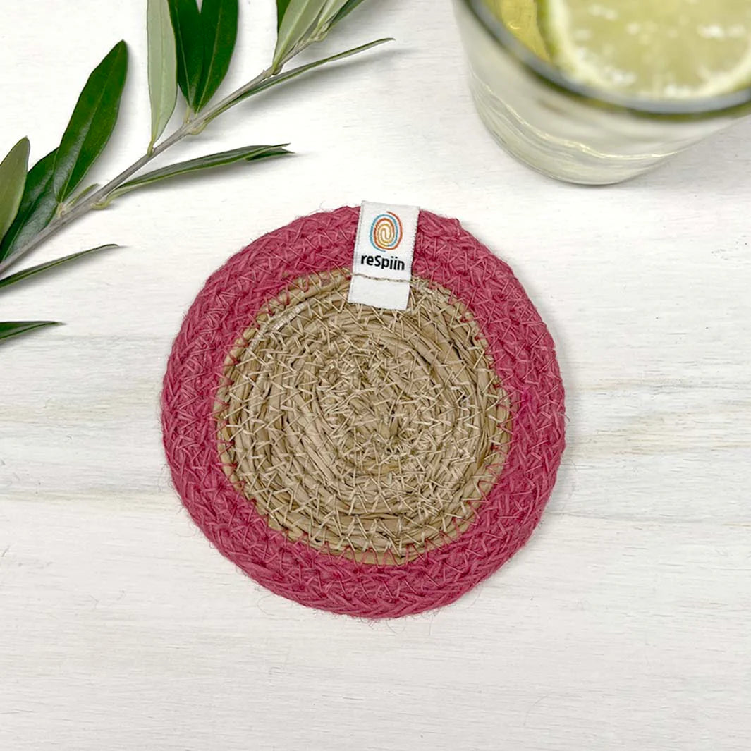 Respiin Seagrass & Jute Coasters - Set of 6