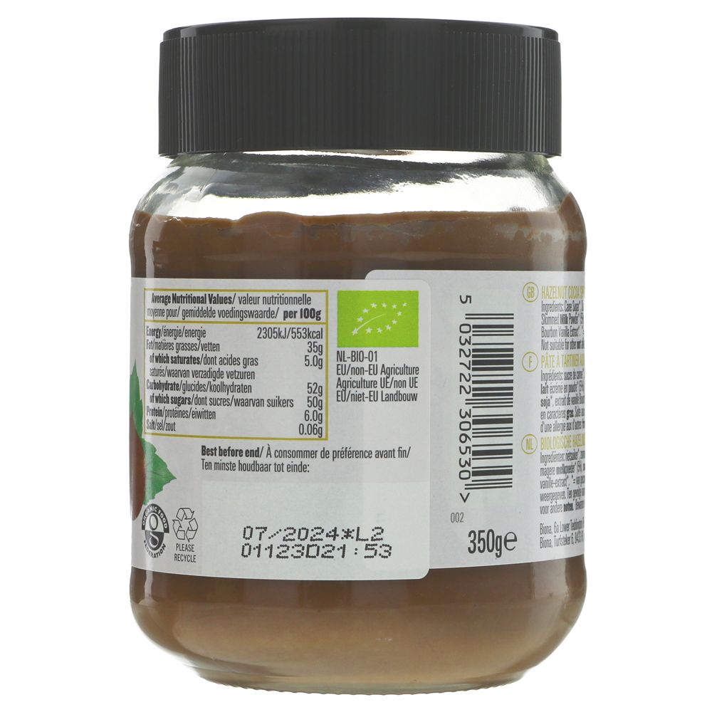 Biona Organic Milk Choc Hazel Spread