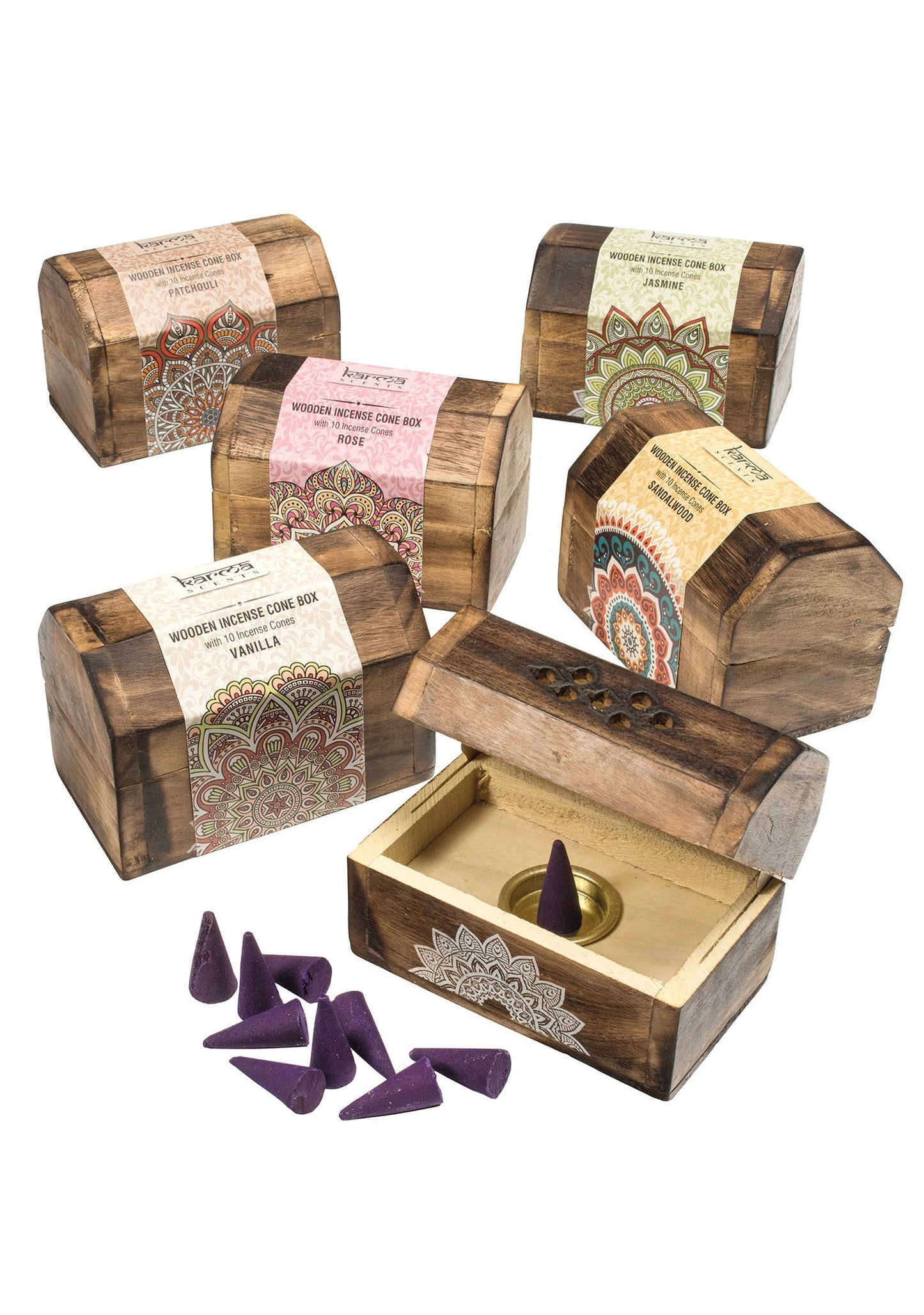 Namaste Scents Wooden Incense Box With 10 Cones