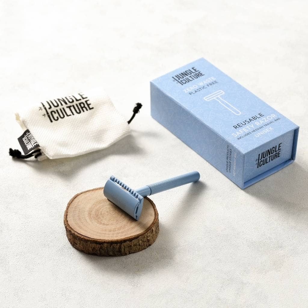 Safety Razor - Reusable Metal Razors (Unisex): Azure (Blue)