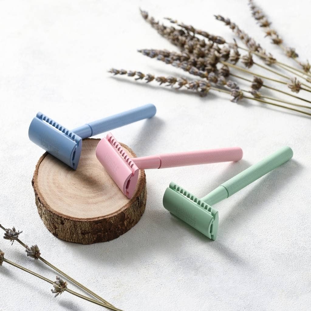 Safety Razor - Reusable Metal Razors (Unisex): Azure (Blue)