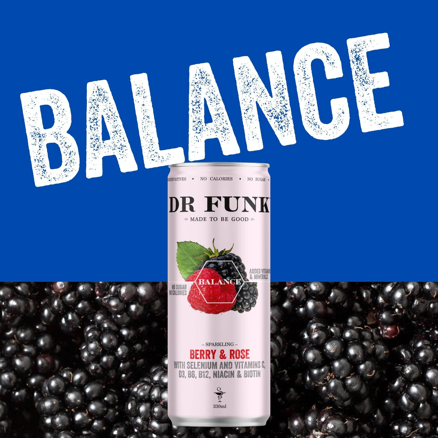 Berry & Rose flavoured water with 7 essential nutrients