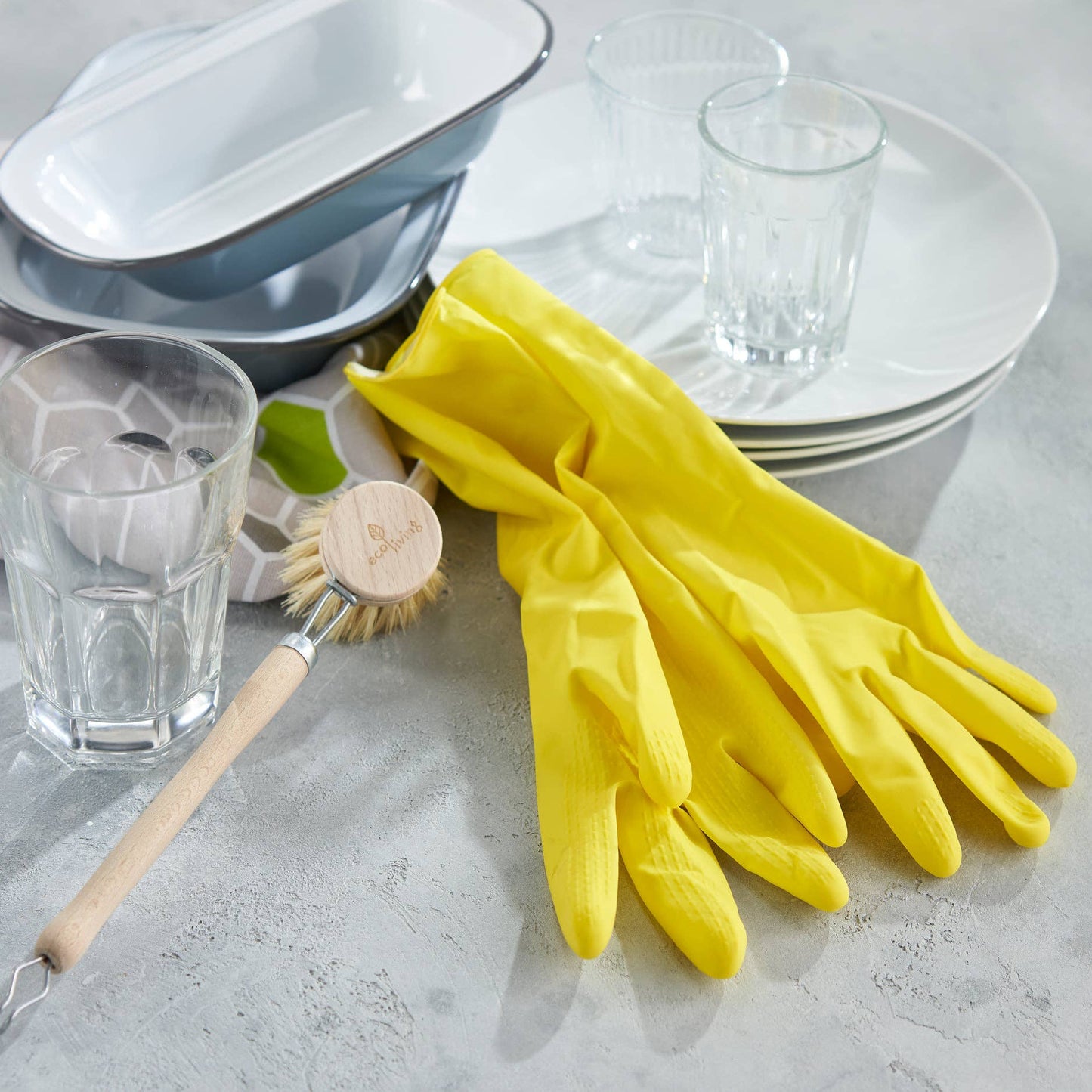 Natural Latex Rubber Gloves YELLOW: S