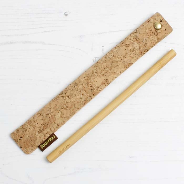Cork fabric straw sleeve