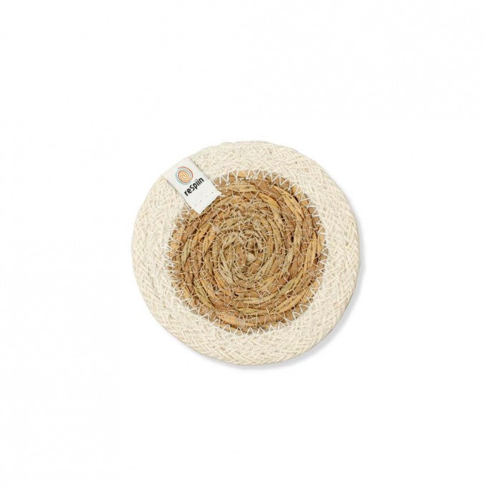 Respiin Woven Seagrass & Jute Coaster