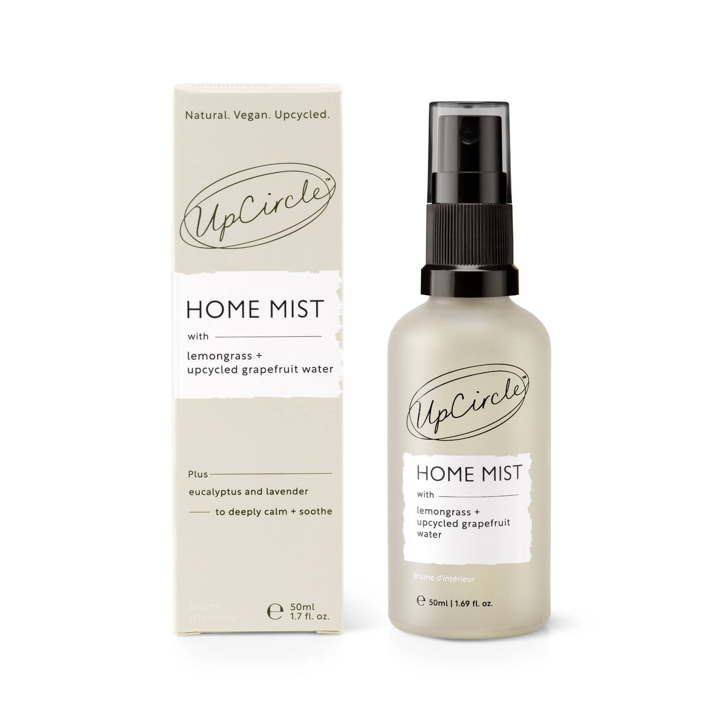 Vegan Home Mist with Lemongrass + upcycled Grapefruit Water for Stocking Filler Gift: 50ml / Standard - £27.48+VAT per Case of 6