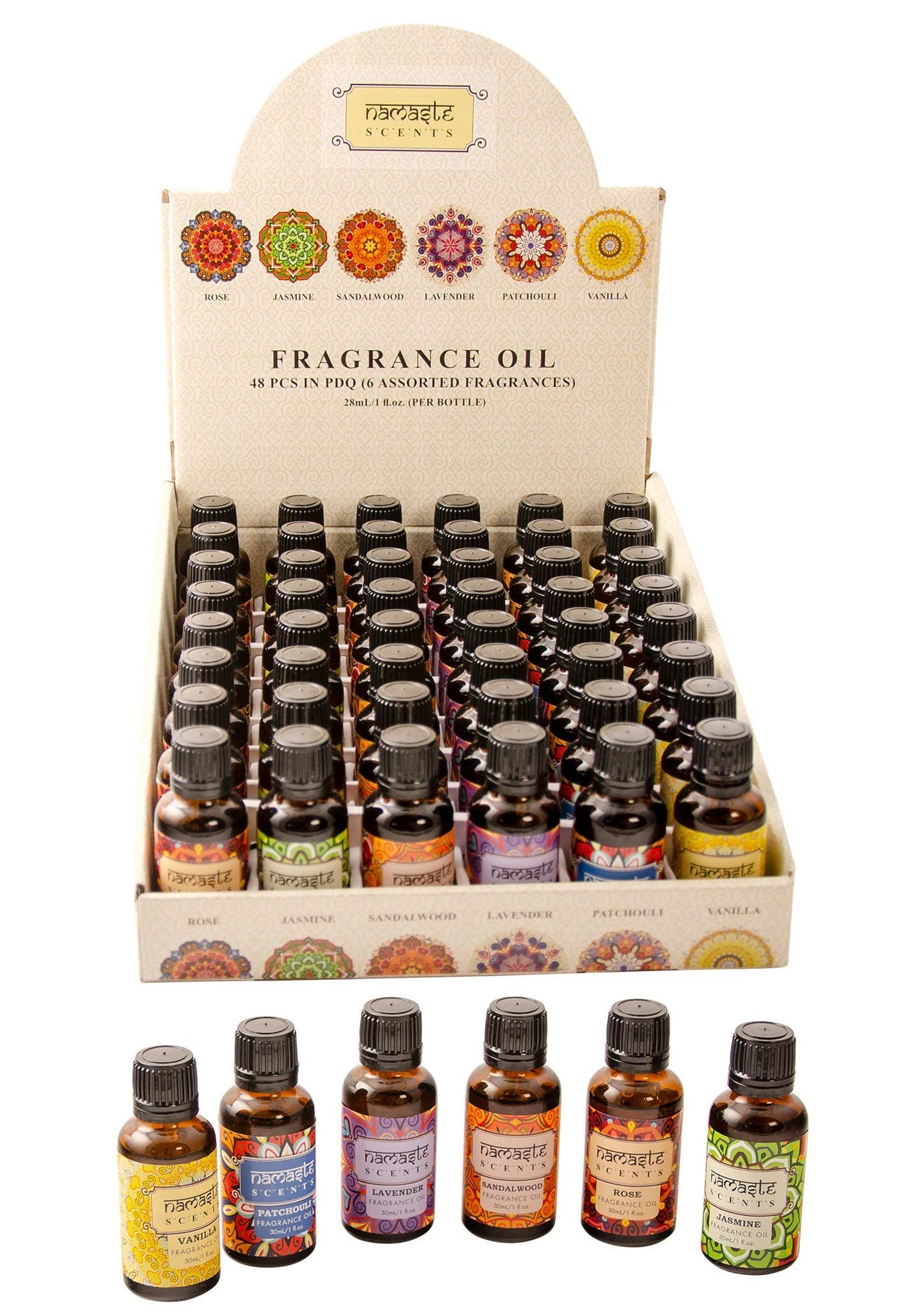 48 Namaste Scents Oils In Display, 30ml