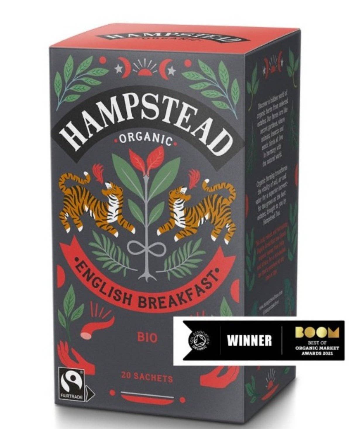 Hampstead Organic English Breakfast Tea - (Single - 1x20g): 20 Tea Bags