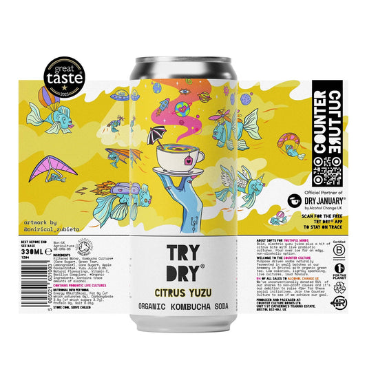 Counter Culture - Citrus Yuzu Organic Kombucha Soda 330ml