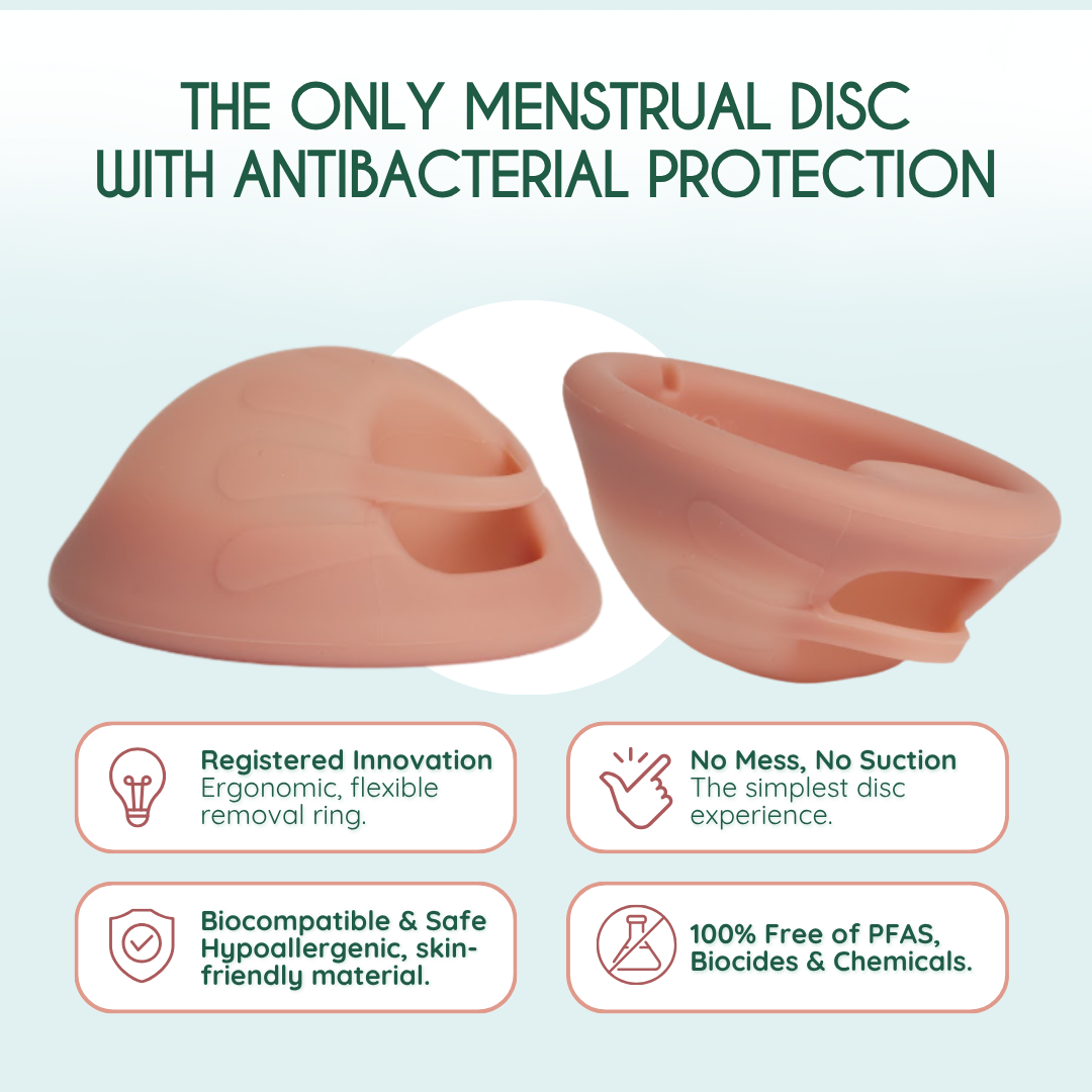 Period Disc -  Femi.Eko Delicate Safe Menstrual Disc – Antibacterial Pink