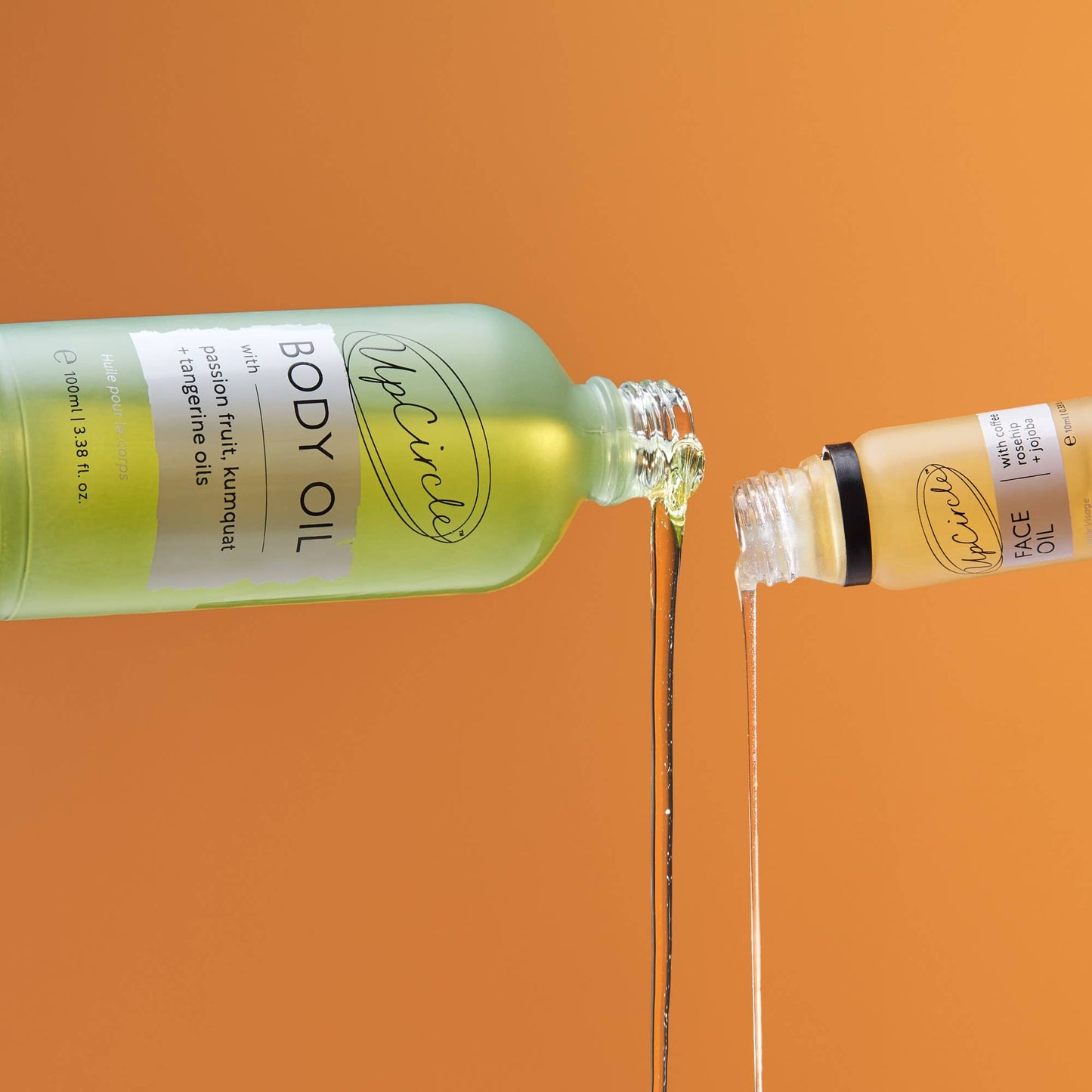 Upcircle Luxury Vegan Gift Eco Spa Body Oil with Passionfruit + Tangerine
