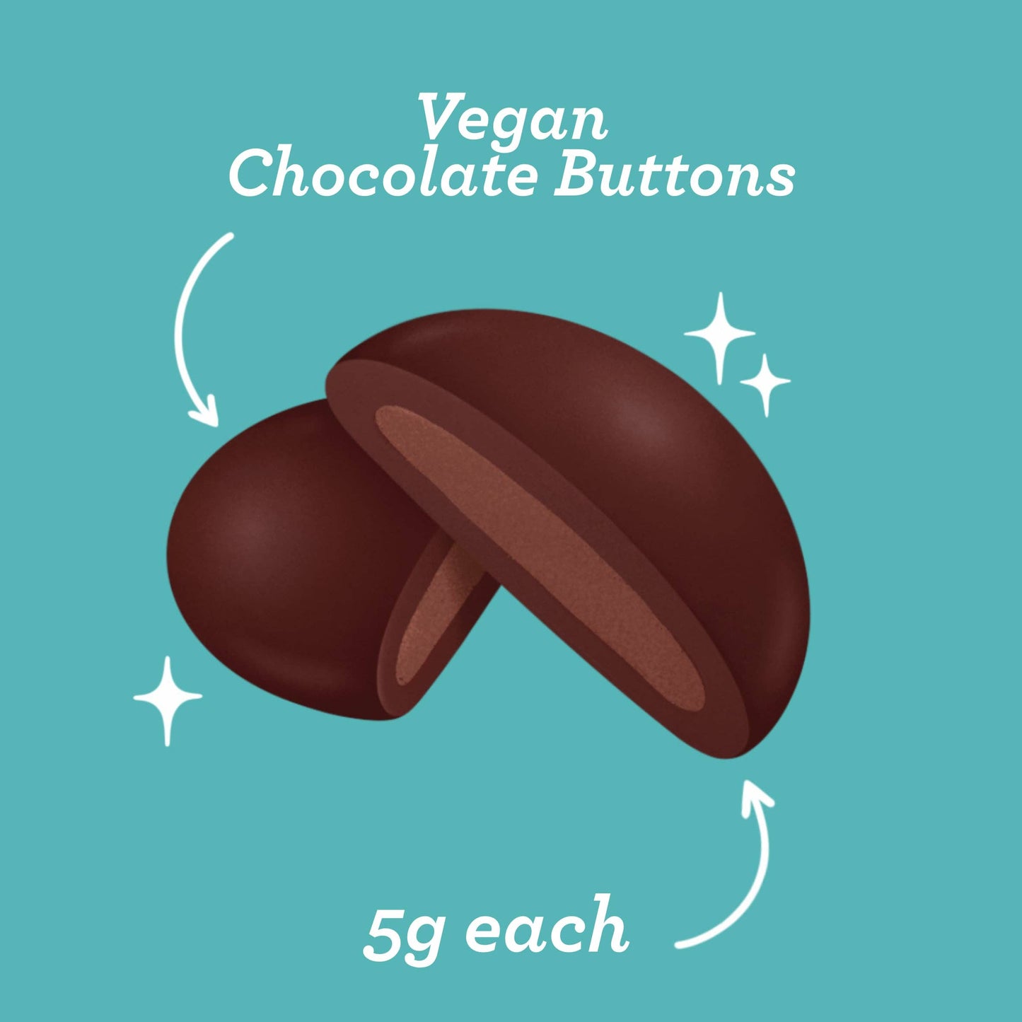 Dark & Salt Almond Truffle Giant Chocolate Buttons