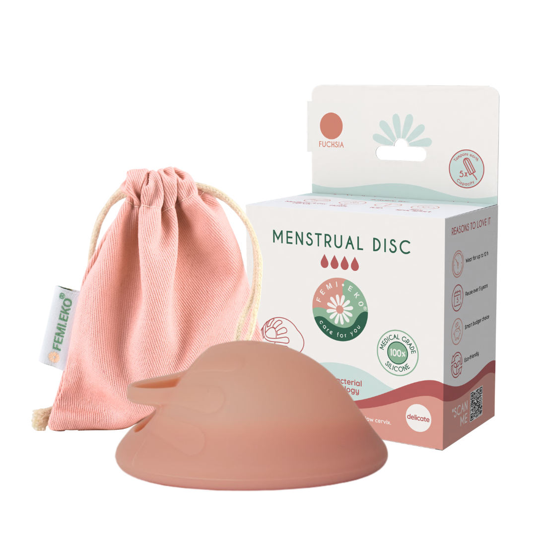 Period Disc -  Femi.Eko Delicate Safe Menstrual Disc – Antibacterial Pink