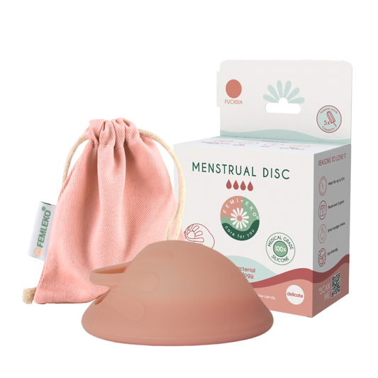 Period Disc -  Femi.Eko Delicate Safe Menstrual Disc – Antibacterial Pink