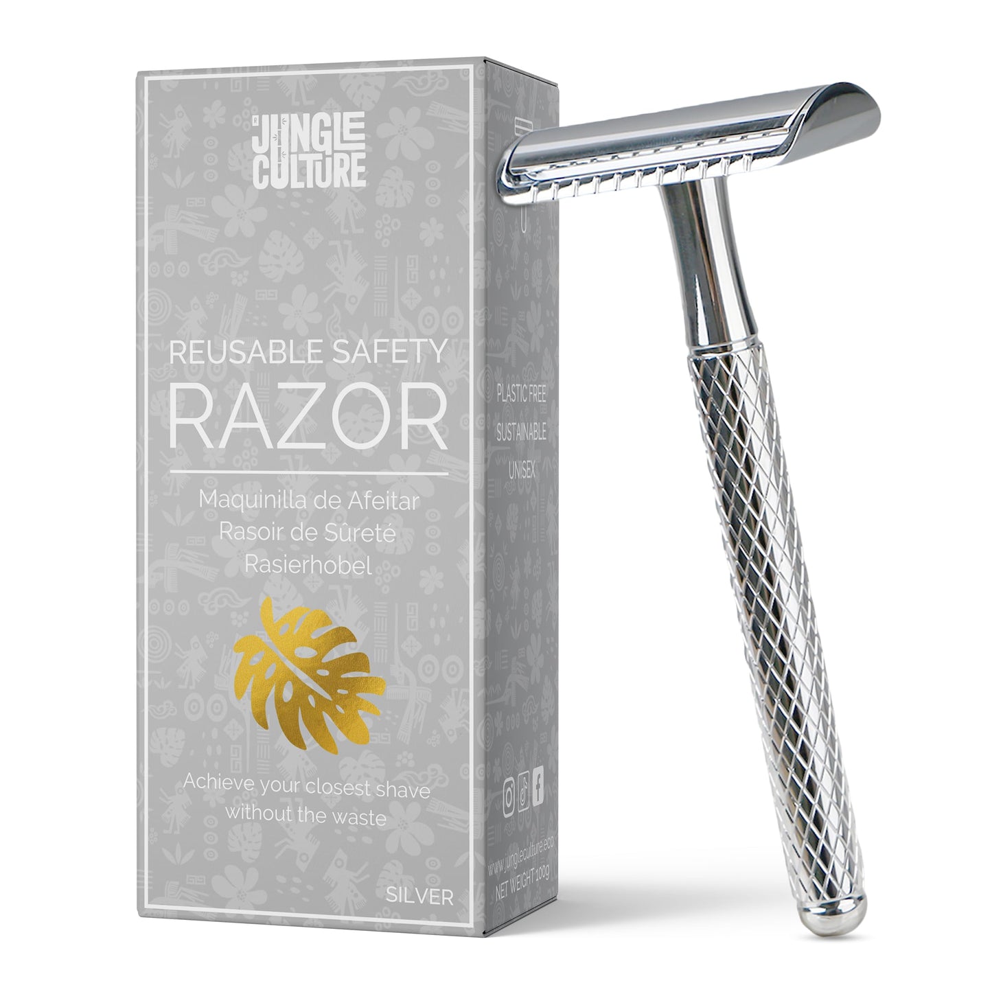 Safety Razor for all -  Reusable Metal Razors (Unisex): Silver