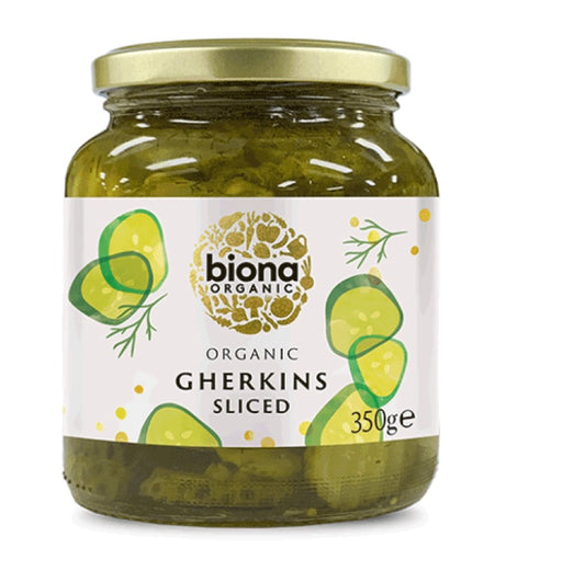 Organic Gherkins sliced  -sml 350g