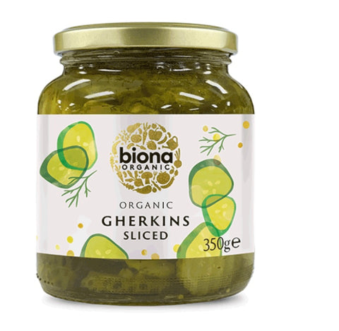 Organic Gherkins sliced  -sml 350g