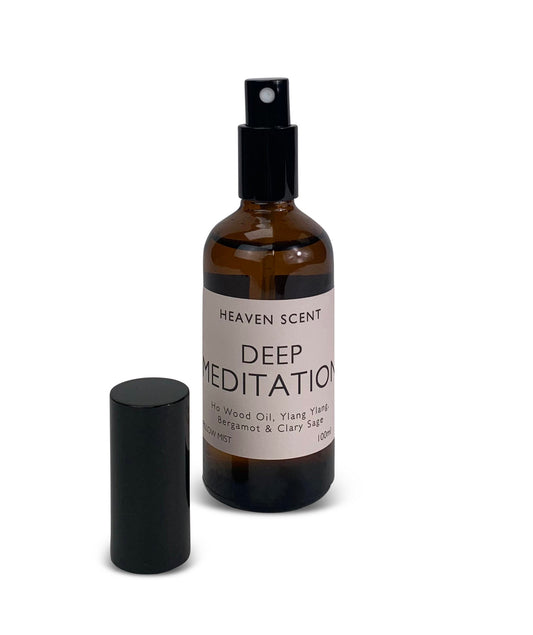 100ml Deep Meditation Room Spray - Ho Wood Oil, Ylang Ylang, Bergamot & Clary Sage