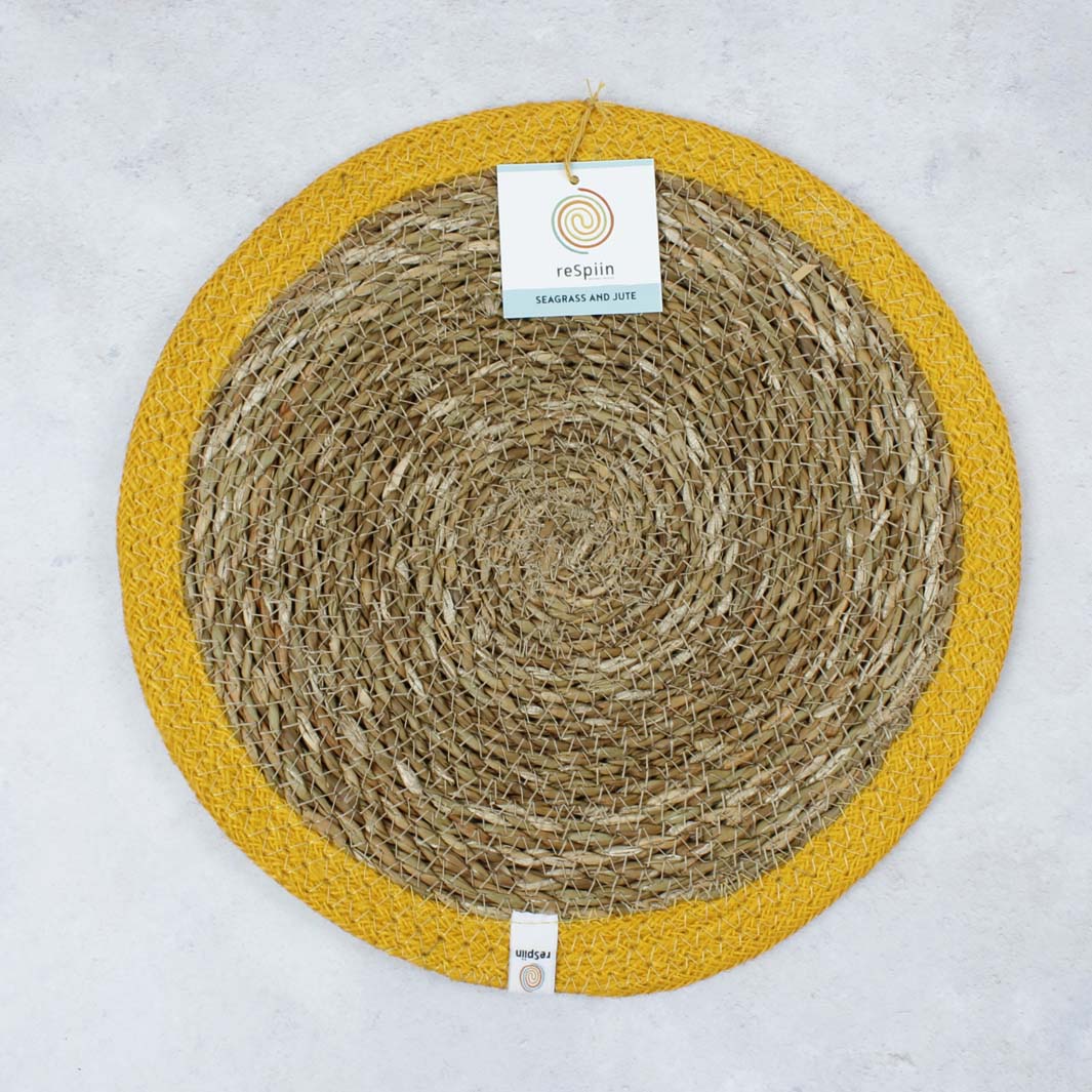 Respiin Seagrass & Jute Tablemats - Set of 6