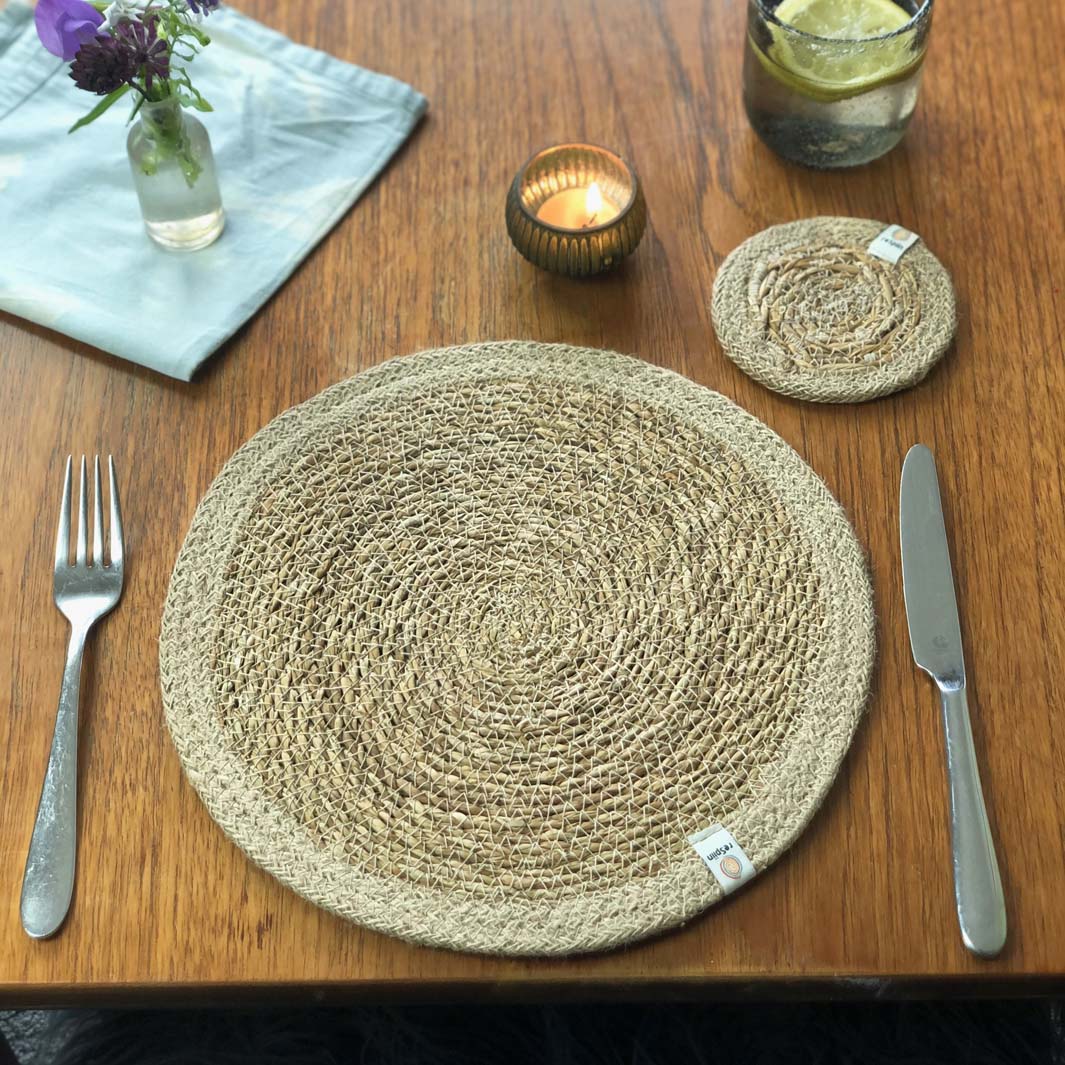 Respiin Seagrass & Jute Tablemats - Set of 6
