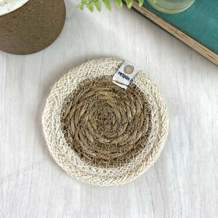 Respiin Seagrass & Jute Coasters - Set of 6