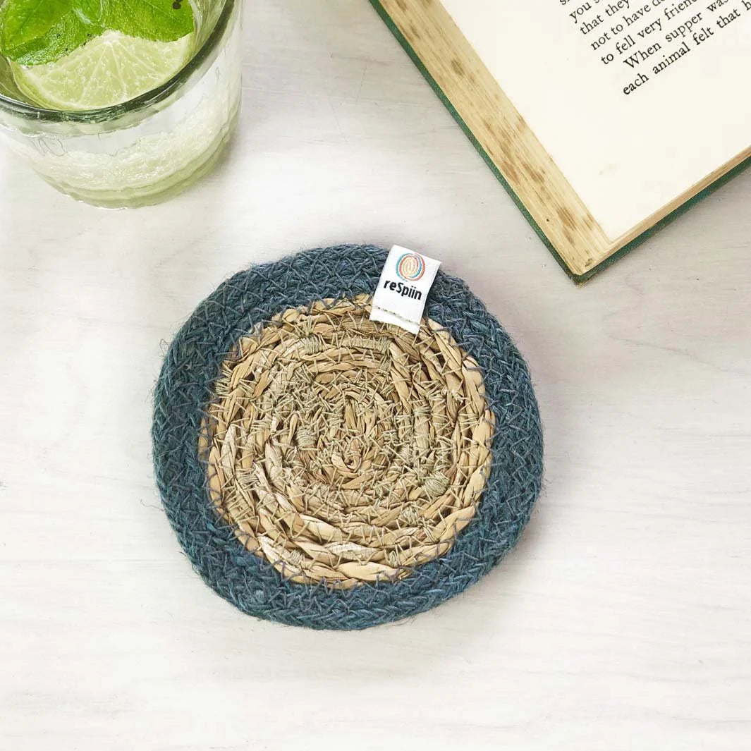 Respiin Seagrass & Jute Coasters - Set of 6