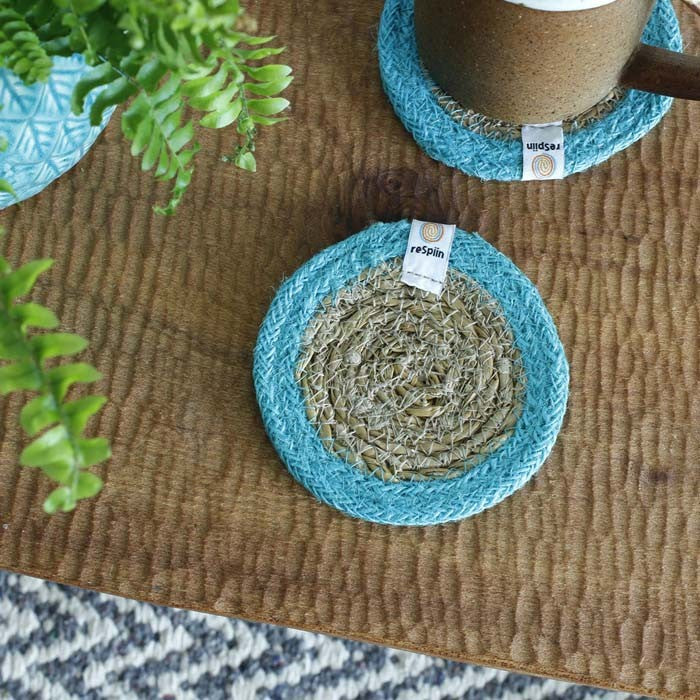 Respiin Seagrass & Jute Coasters - Set of 6