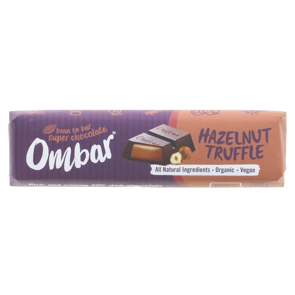 Ombar Hazelnut Truffle Vegan Chocolate Bar