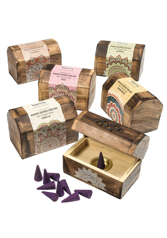 Namaste Scents Wooden Incense Box With 10 Cones