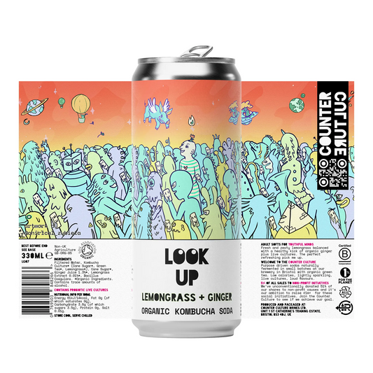 Counter Culture - Lemongrass + Ginger Organic Kombucha Soda 330ml