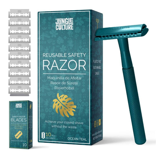 Safety Razor for all -  Reusable Metal Razors (Unisex): Teal