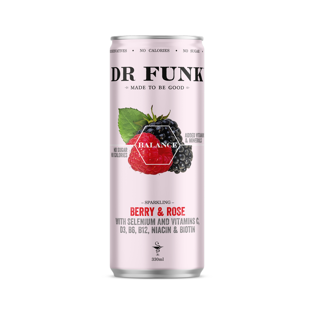 Berry & Rose flavoured water with 7 essential nutrients