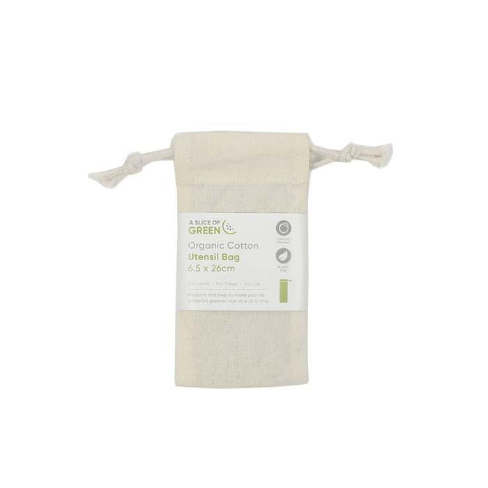Organic Cotton Utensil Bag - 6.5 x 26cm