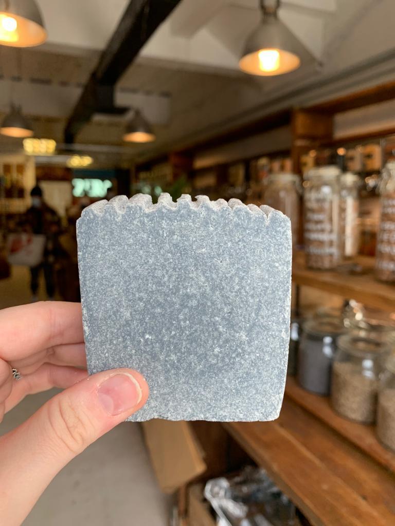 Peppermint Salt Soap Bar with Activated Charcoal - Artisan Made In Devon