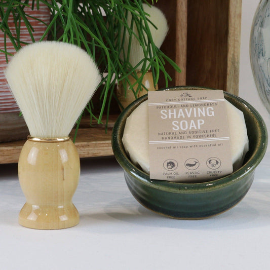 Large handmade Shaving Soap patchouli and lemongrass
